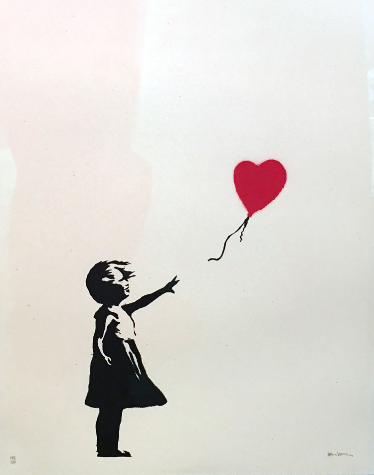 Girl with Balloon Banksy Ausstellung Galerie Kronsbein