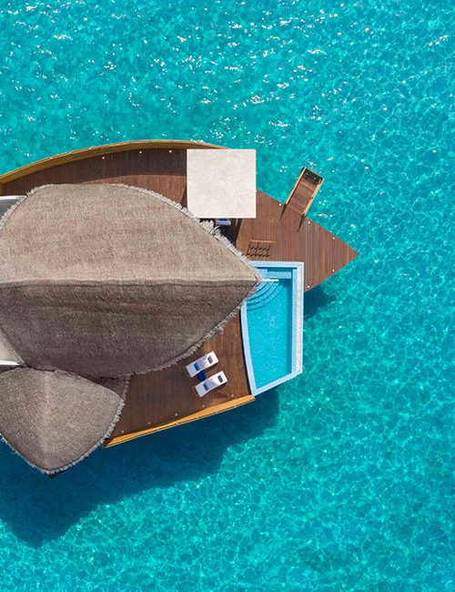Overwater Villa von oben